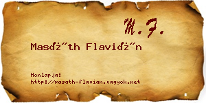 Masáth Flavián névjegykártya